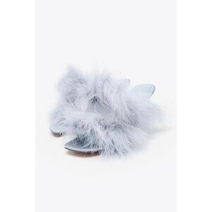 ZARA FEATHER HEELED SANDALS